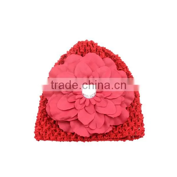 top baby hat with flower