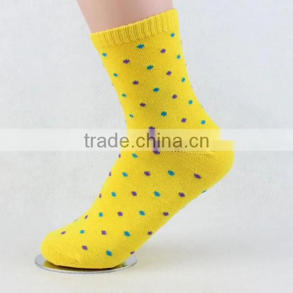 winter 100%cotton dots women tube socks