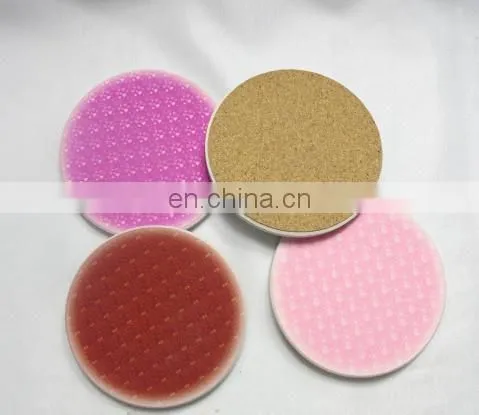 round blank ceramic coaster with cork back white ceramic coasters sublimation printable