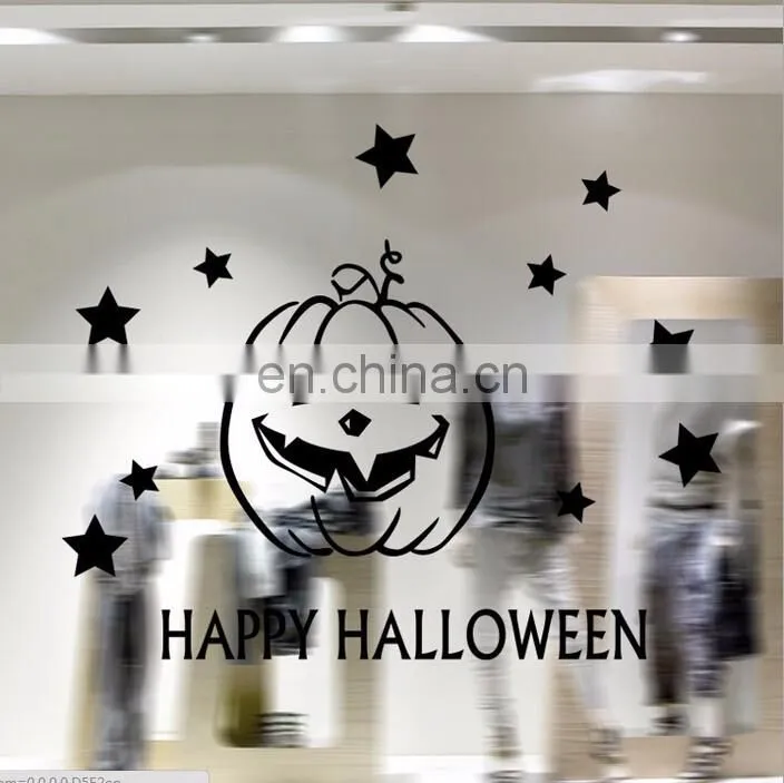 Pumpkin Halloween Theme Evil Window/Wall Sticker Halloween Decoration Home Decoration