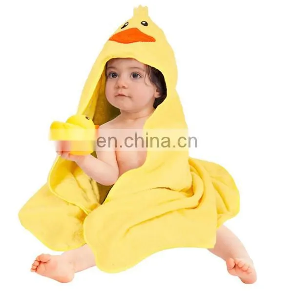 New Baby Gift Towel Custom OEM Pretty Pink Flamingo 100% Bamboo Baby Bath Hooded Towel