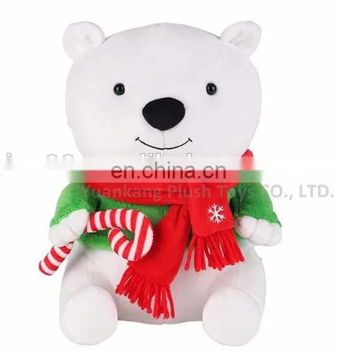 Stuffed Animal White Cute Bear Plush Soft Toys for Chrismas
