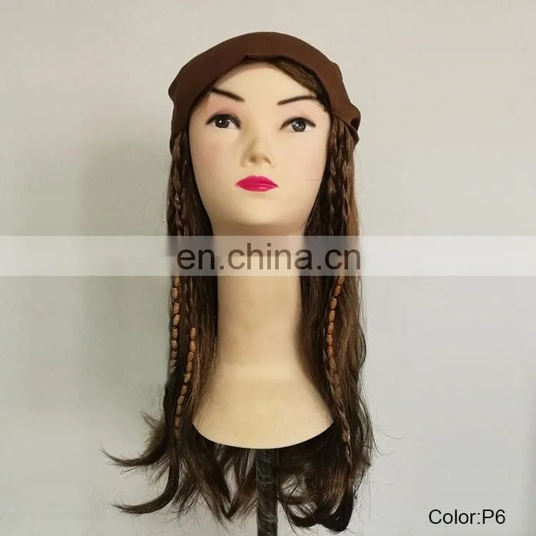 Carnival pirate brown party wigs MW-009