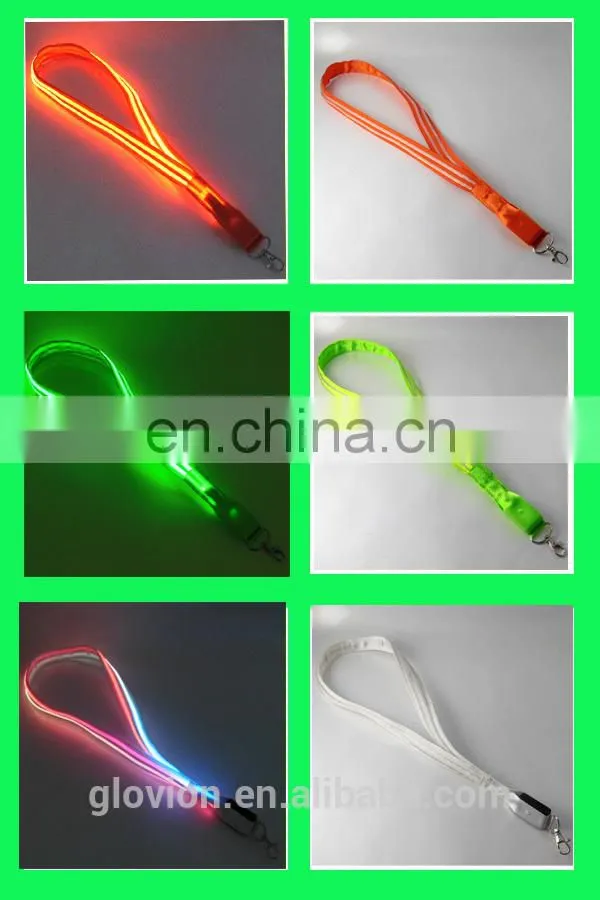 New Design fashionable double optical fiber LED lanyard