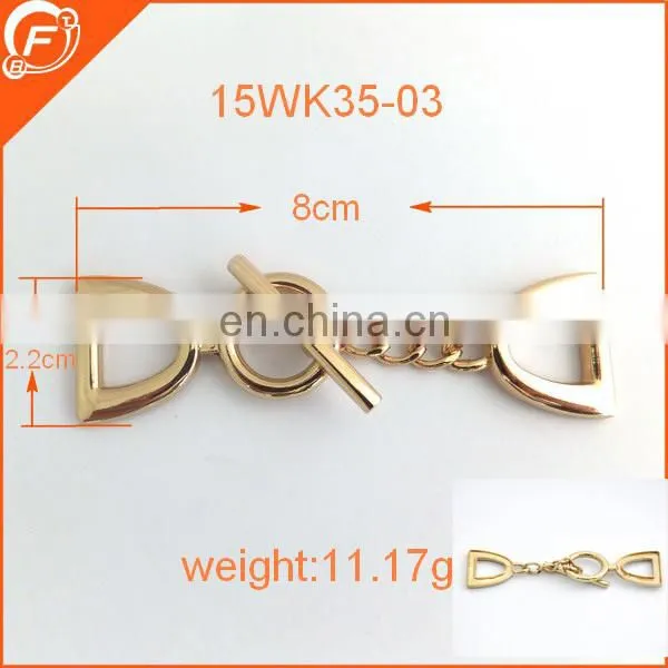 gold metal garment accessories for wholesale