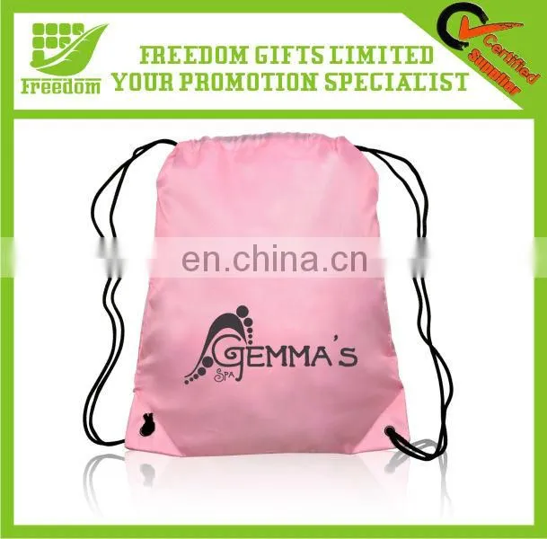 Promotional Logo Branded Polyester Drawstring Bag