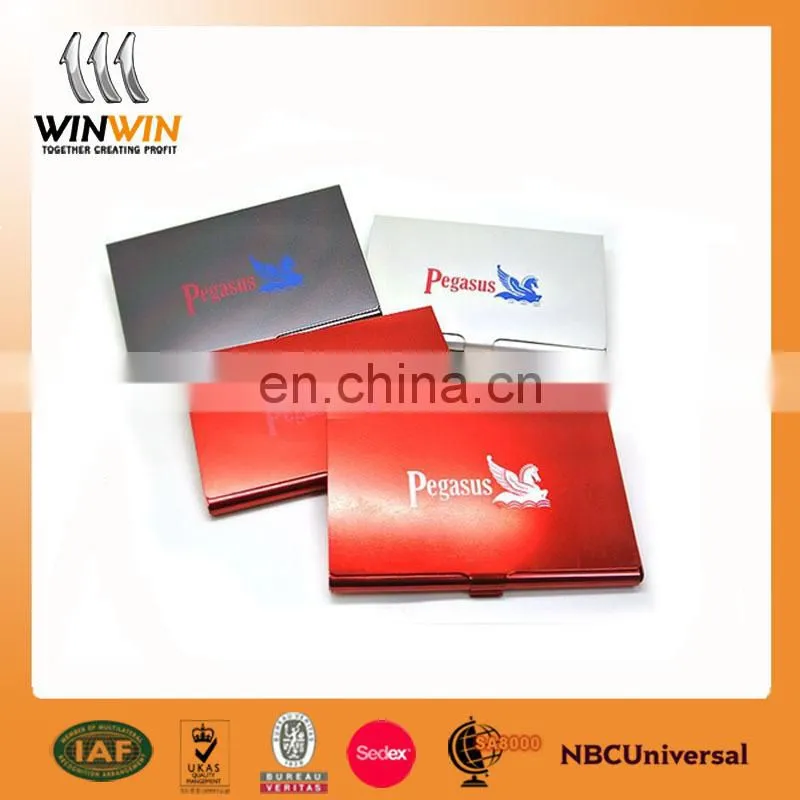Blank card holder/aluminum name card holder/printing logo business card case