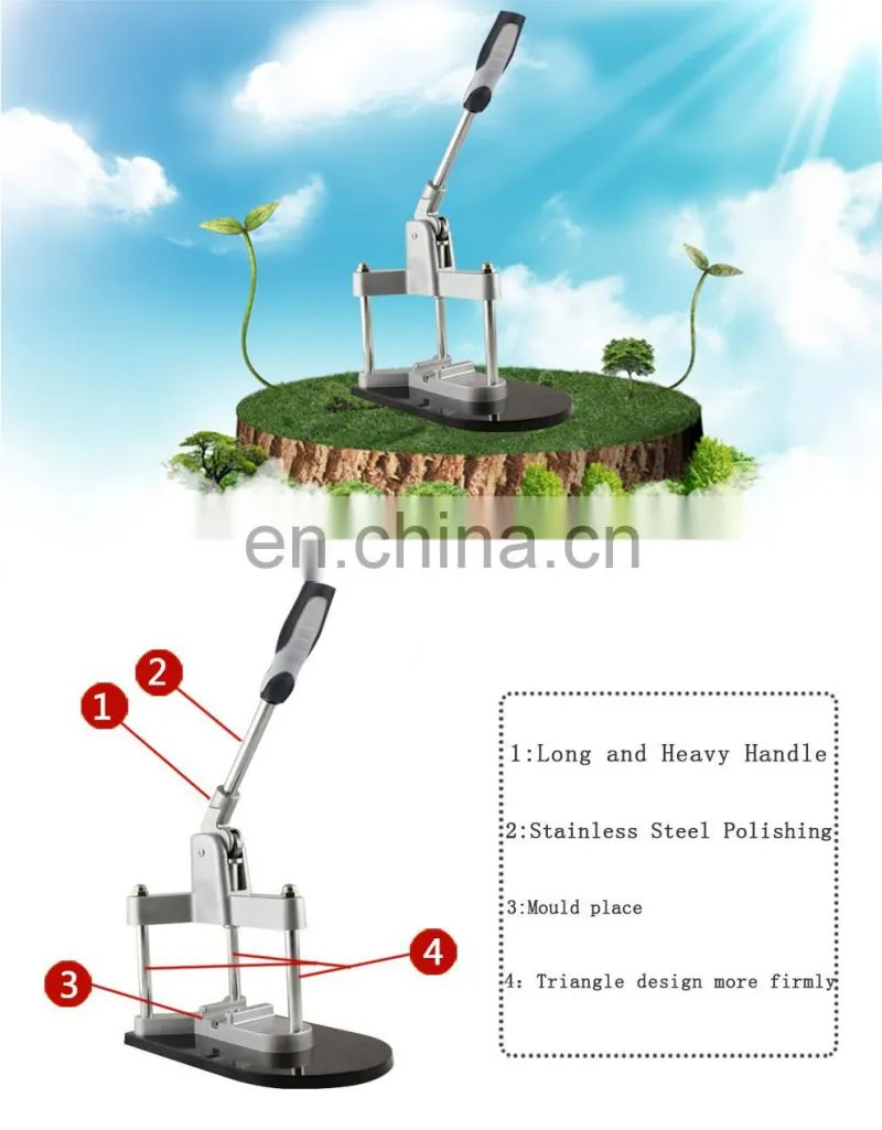 The new triangle button machine aluminum panel makers, DIY badge machine body without the mold Factory direct sale