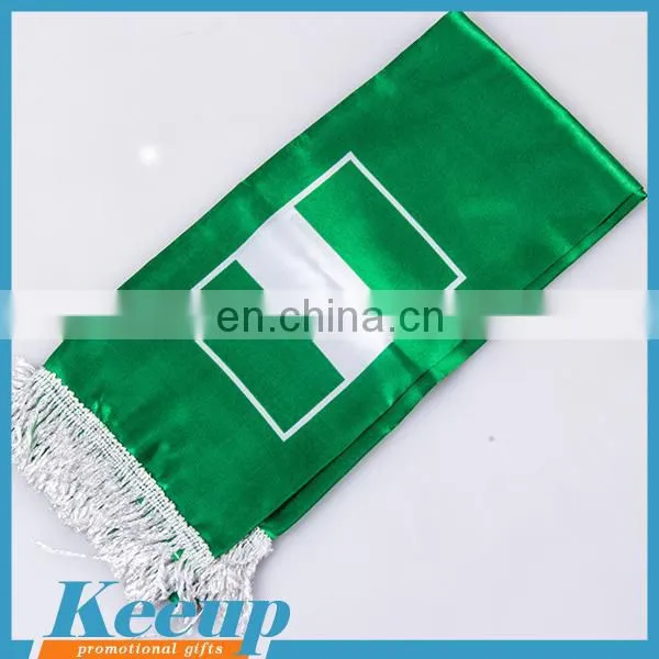 Custom promotional Silk satin soccer fans scarf