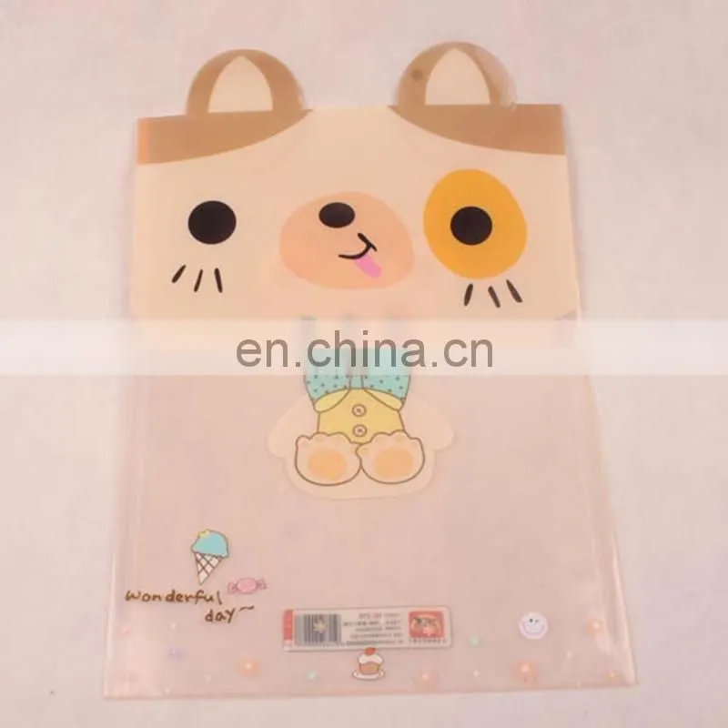 BSCI Factory a3 a4 a5 size L shape office school clear plastic pp folder hard cover pvc pp file folder/document
