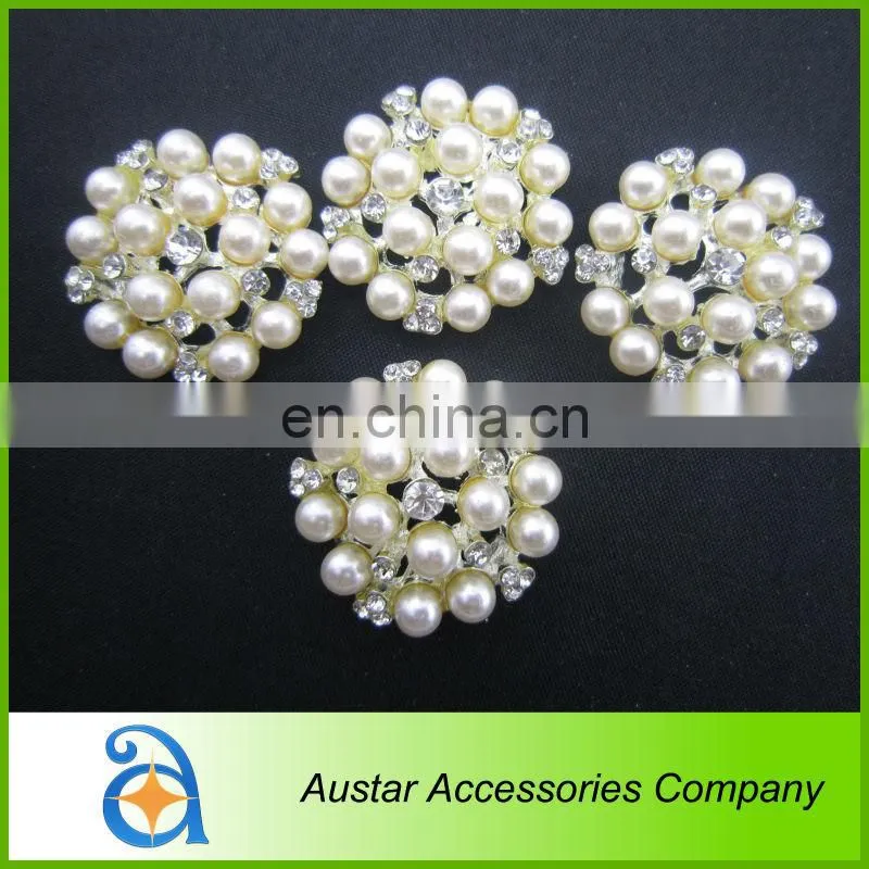 Bulk 21mm Pearl Rhinestone embellishment for wedding invitation