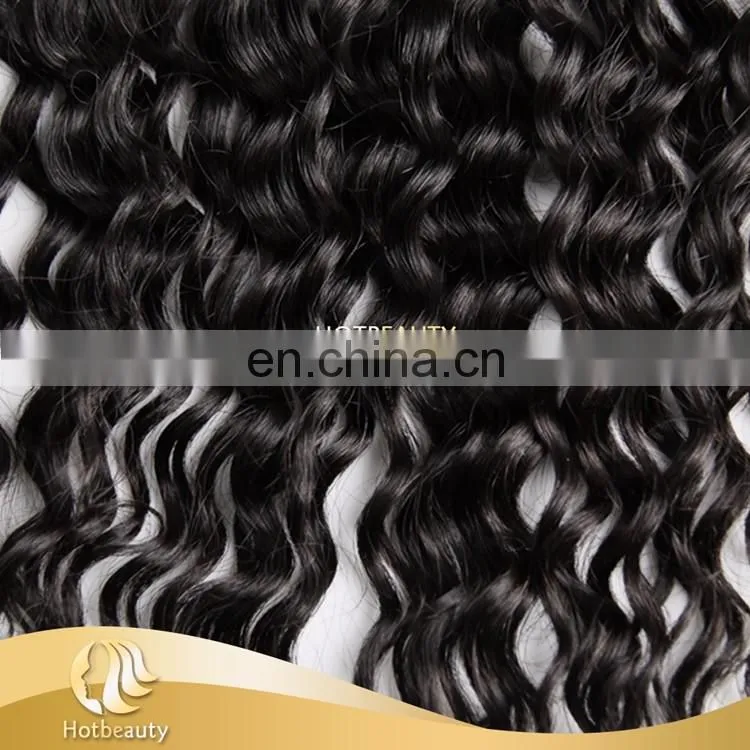 360 frontal lace closure with bundles natural remy extensions hair deep wave