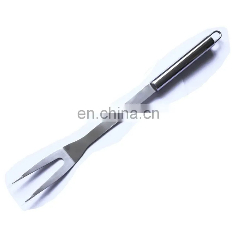 Outdoor nice stainless steel long BBQ big meat fork