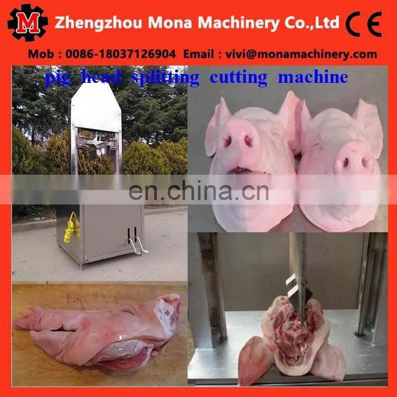 pig head splitting cutting machine for pig slaughterhouse plant(skype:monamachinery)