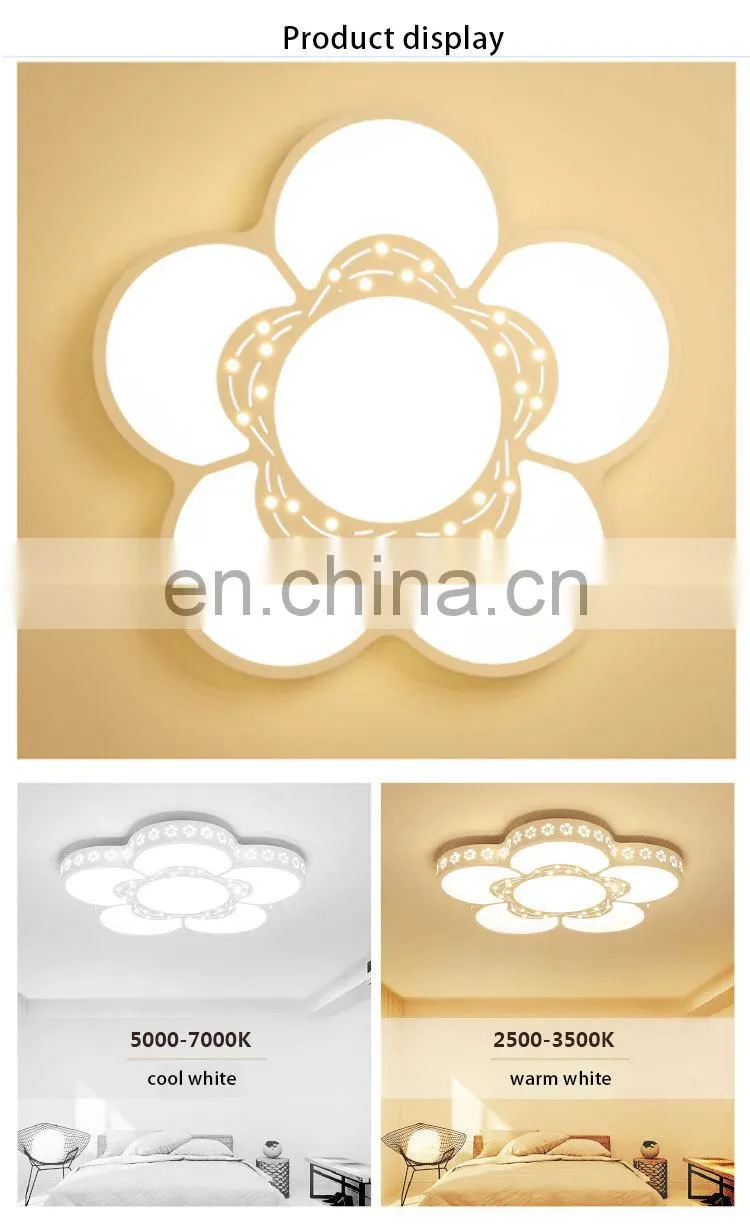 Modern simple atmosphere LED living room ceiling lamp creative iron acrylic bedroom study lighting