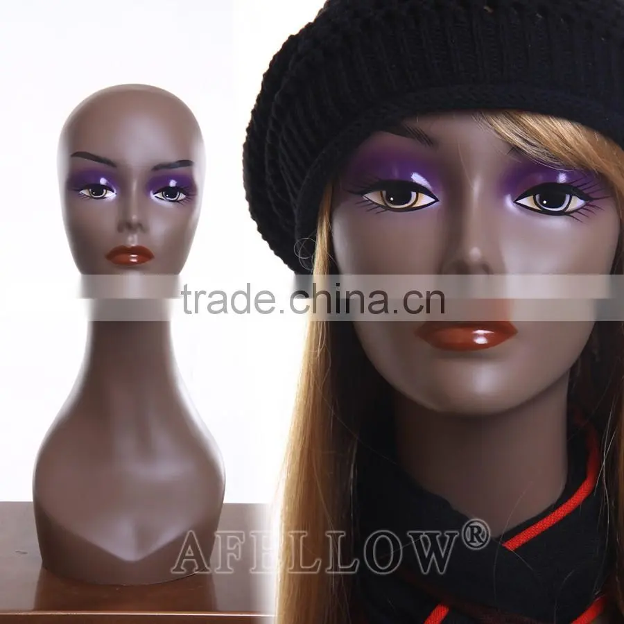 Realist Woman Mannequin Head Plastice Female Head for Display Wig H1040