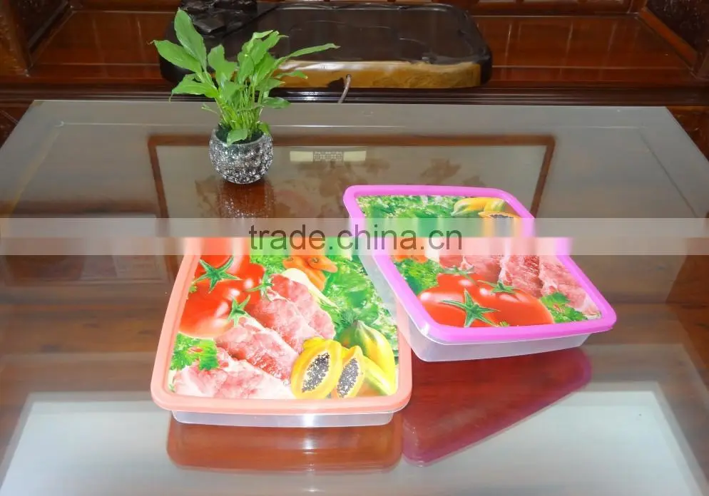 Hot selling square plastic food storage container / food storage box 4000ml