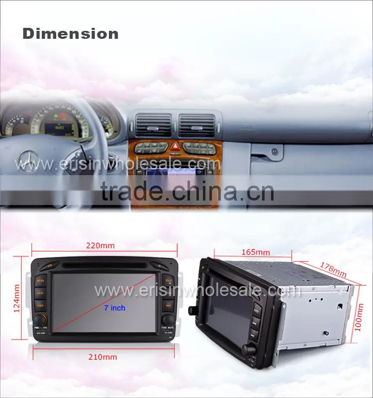 Erisin ES2507B 2 Din 7 inch Touch Screen Android 4.4.4 Car DVD Player for Mercedes W203