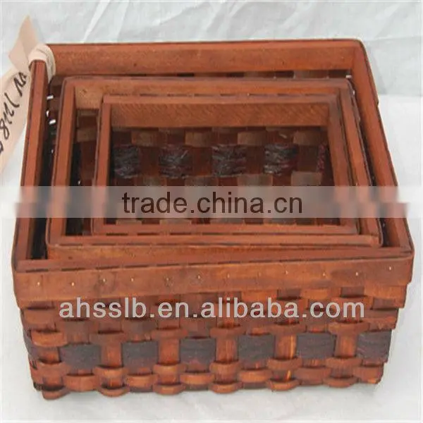 Chinese woodchip fruit basket