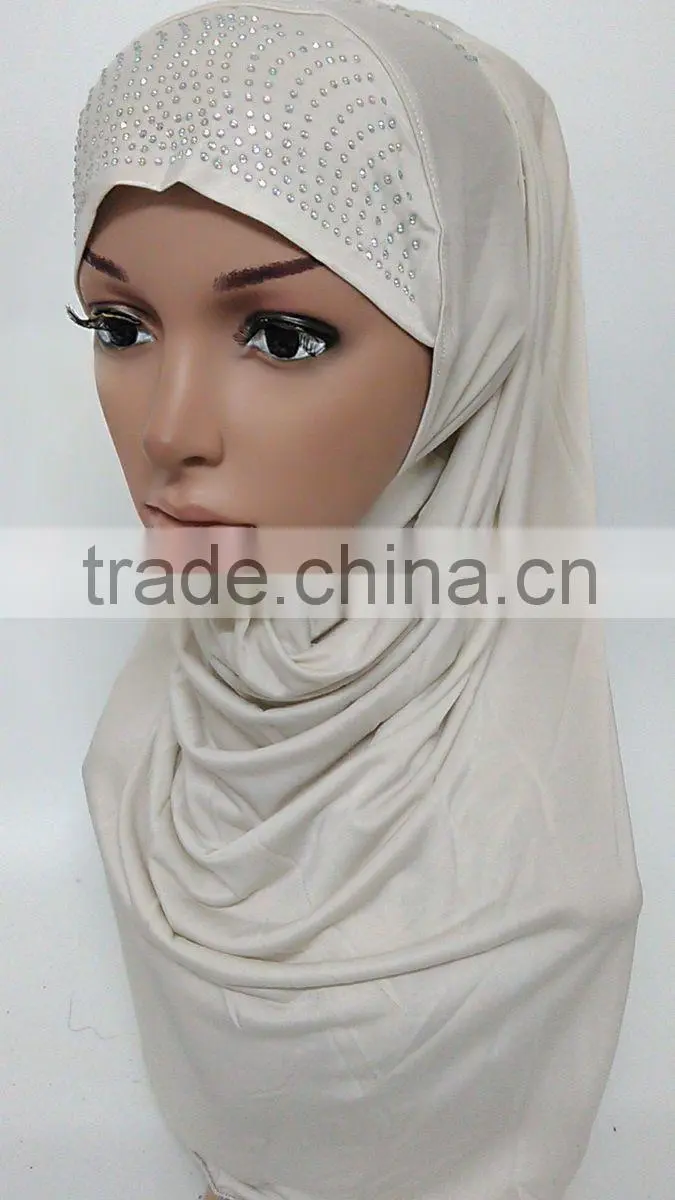Latest popular simple beading one piece 70cm LONG fashion MUSLIM HIJAB