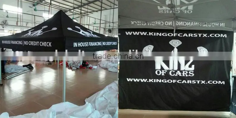 Custom Print Aluminium Pop Up Tent 3x3m ( 10ft X 10 ft), printed canopy & valance, back wall&2 half side walls