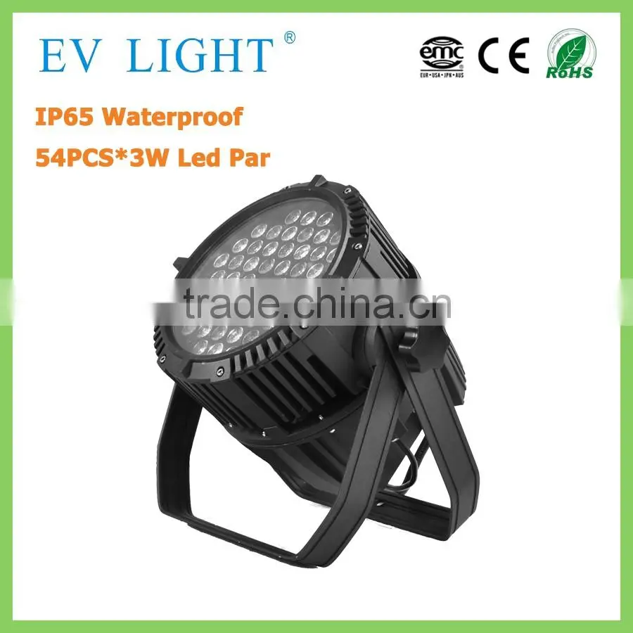 Hot selling waterproof DMX led par 54 3w rgbw outdoor light