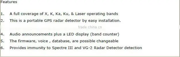 Auto radar detector review GPS CPD-380H Hot Seller 2013 From Conqueror