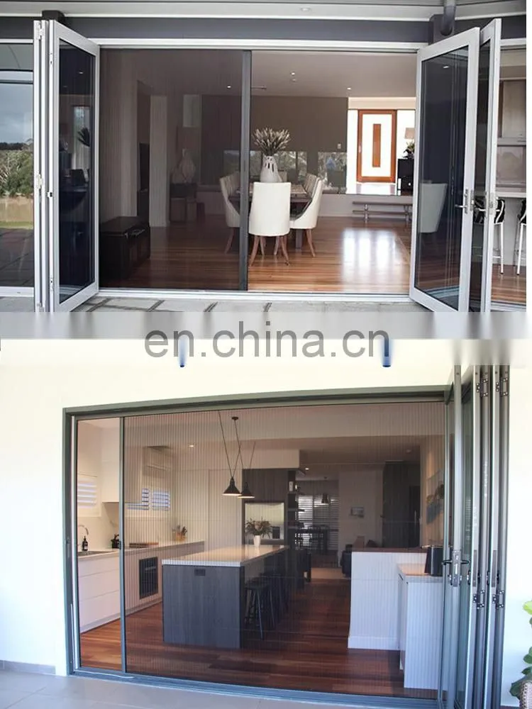 china aluminum door for external price aluminium bi-folding glass door