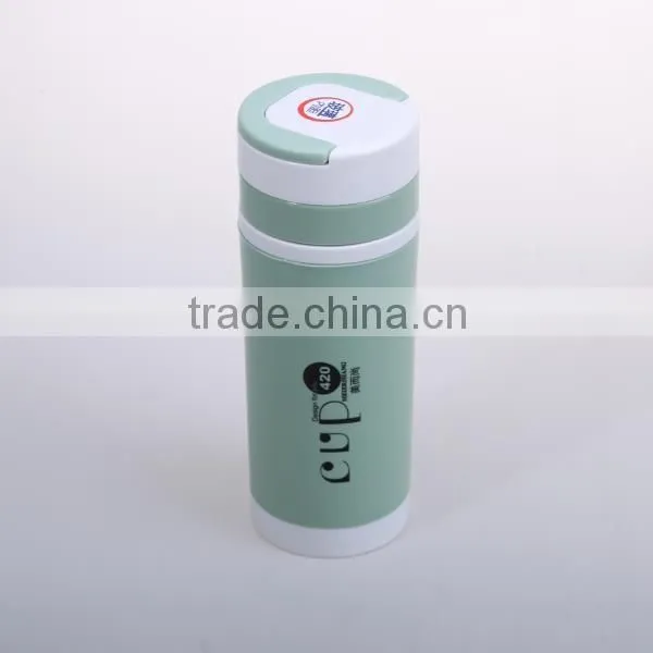 hot sale 420ML student sport Plastic water bottles with strainer