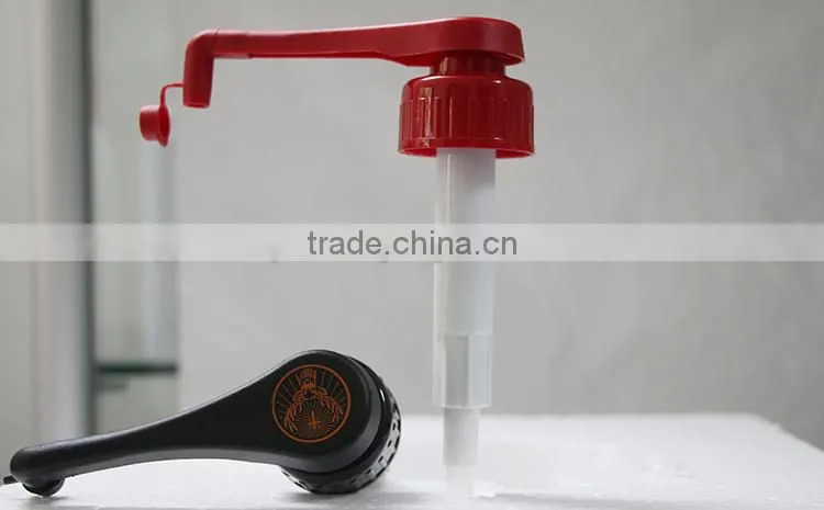 35MM PP Food-grade Red Wine Pump Printing Logo /syrup pump with shrinked wrap