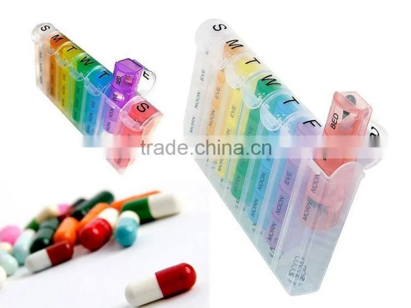 Colourful Plastic Medicine Storage Pill Box 7 Day Tablet Sorter Container Case Organizer Health Care