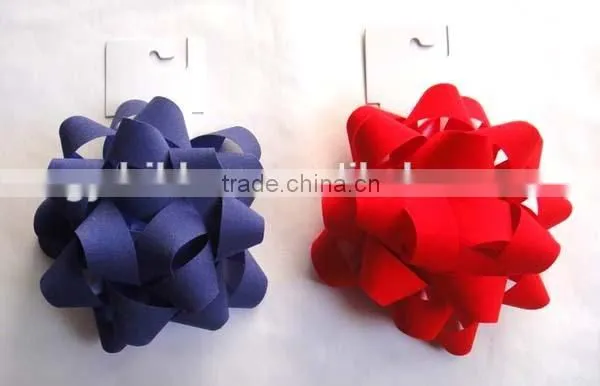 Gift Deluxe Fancy PET Bow For Festive Decoration Package/Matte Metallic ribbon star bow/holiday decortion star bow