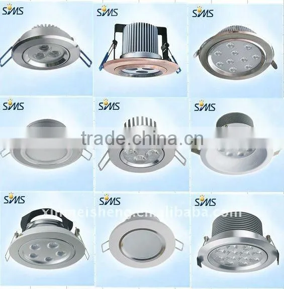 3W Dia.90 silver aluminum garage led ceiling down light
