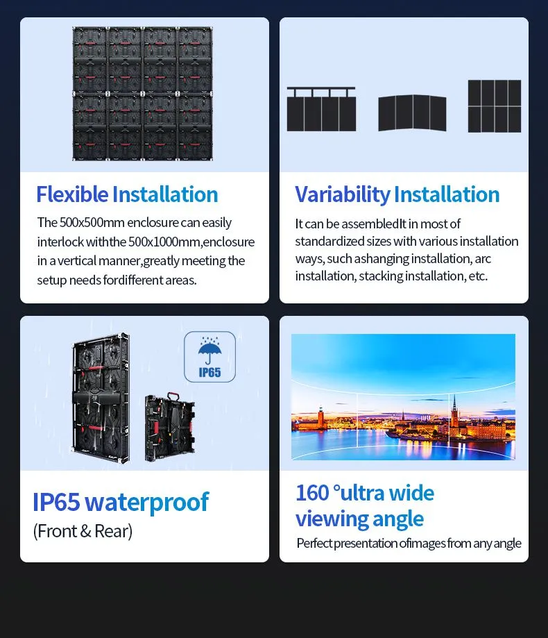 P1.56 P1.95 P2.5 P2.6 P2.9 P3.91Led Display Advertising Rental Indoor Led Screen Panel Video Wall Pantalla Smd High Quality Hd