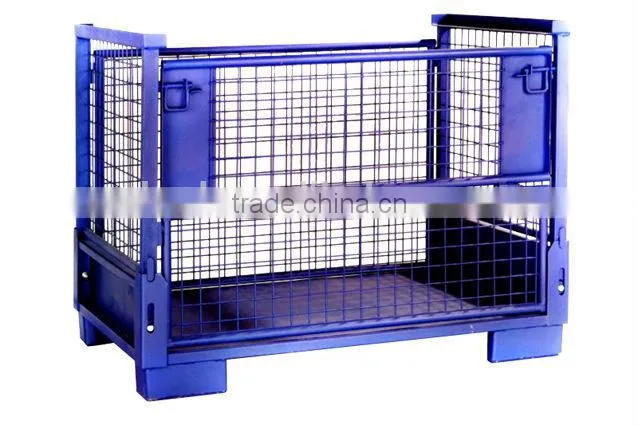 Foldable steel logistics warehouse cages