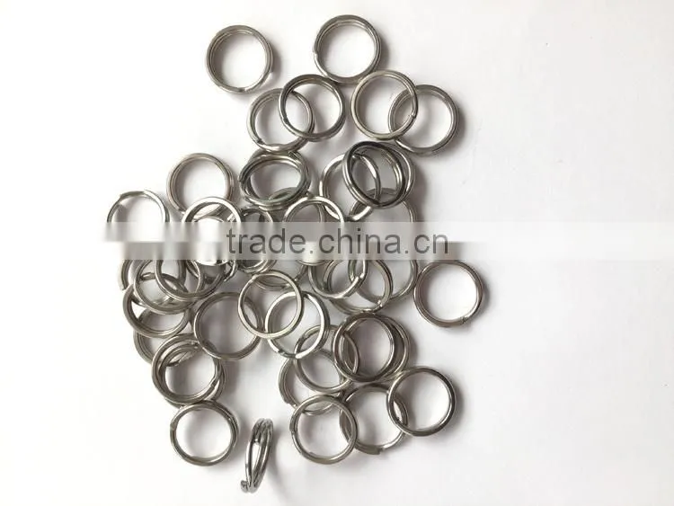 Stainless steel squashed split ring Bulk fishing tackle