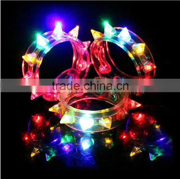 Multi Colors Night Glow Light Festival Items Led Party kids Toy Wristband Christmas Light Up Led Flashing Bracelet