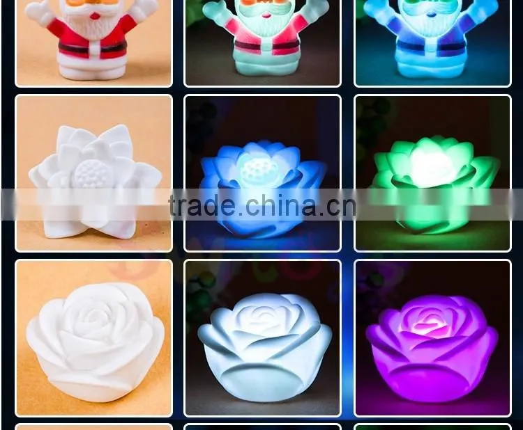 Led Light Up Toys,Hot Soft PVC Battery Powered Led Color Changing Christmas Tree Night Light Toys