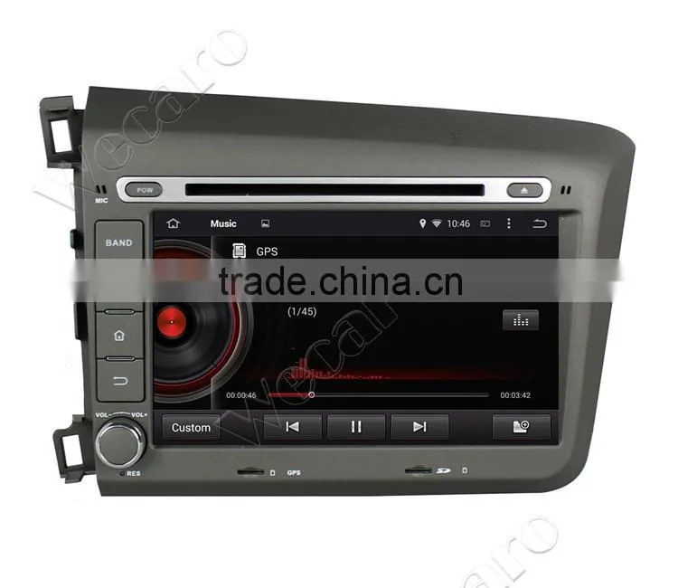 Wecaro android 4.4.4 car dvd player high quality 8 for honda civic navigation system OBD2 Playstore 2012 2013