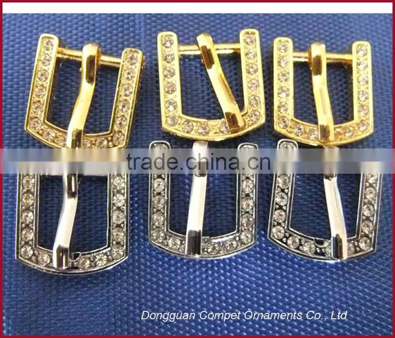 Wholesale Gold 10mm Inner Width Diamond Metal Buckle Pet Collar Alloy Buckles Upscale Rhinestone Dog Collar Buckle