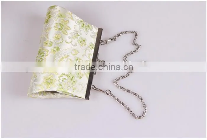Colourful silk cloth mini bag classical bride evening bag