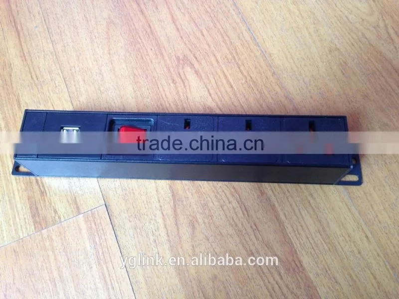 19" standard Rack PDU socket/ UK type with 2 ports UBS,smart socket