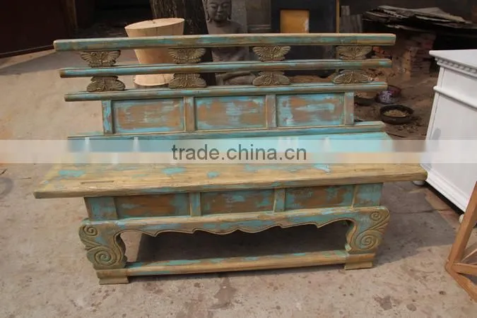 Chinese antique wooden style furniture living room furniture bench