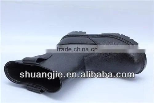 Natural rubber sole safety boots security safety shoes with steel toe cap 8075