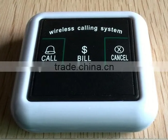 Wireless Waiter Call Button System 12V 433 MHZ Waiter Buzzer Customized Table Food Waiter Restaurant Call Bell K-2000C+K-F3-BB