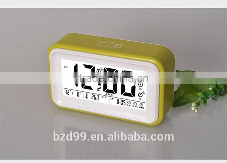 New Design Promotion Item Smart Voice Telling Multi-functional USB Digital LCD Display Alarm Clock
