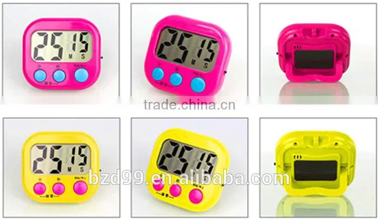 Smart Large LCD Display Mini Electronic Countdown Timer Switch Count Up and Count Down Timer with Switch/Pothook/Holder/Magnet