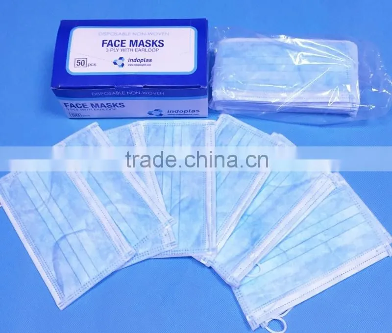 Non woven Disposable Face Mask / Surgical Face Mask (Ear-loop or Tie-On)