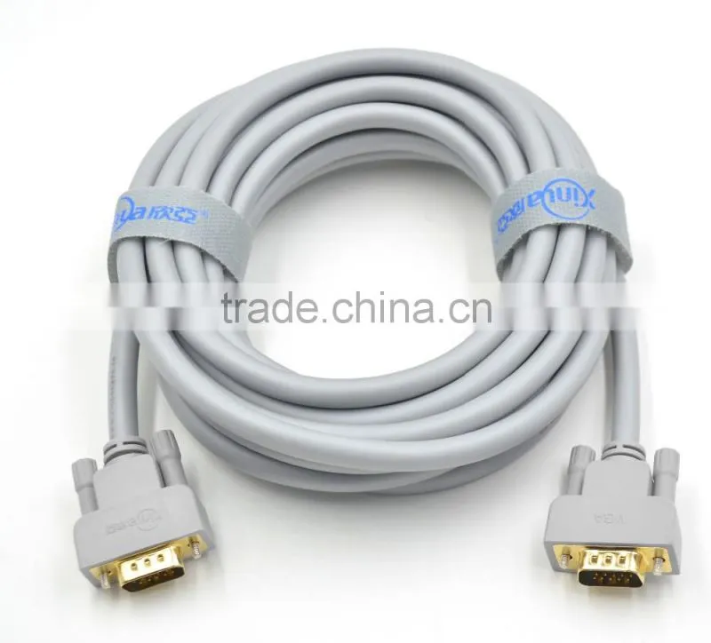 1M 3M 15 pin 3+6 VGA cable male to male high quality for computer monitor
