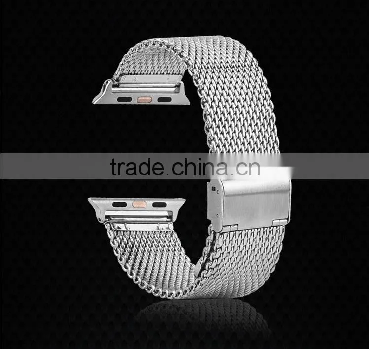 Factory Buckle Stainless Steel Metal Strap Watch Band for Apple Watch With Band Adapter